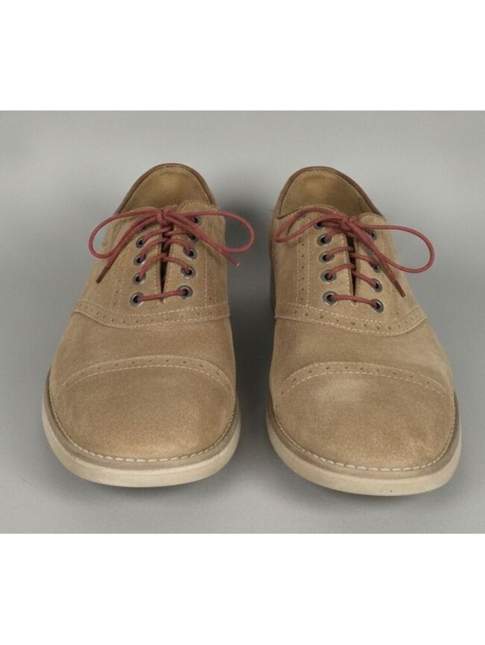 Johnston & Murphy Men's Tan Suede Oxford Dress Shoes with R…